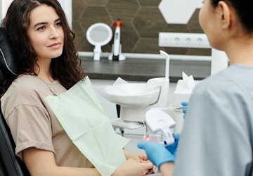 Woman at cosmetic consultation