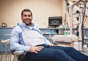 smiling male dental patient