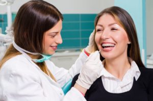 adult woman with braces